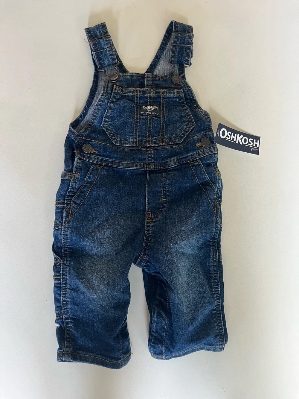 OshKosh B'gosh Kids NWT Denim Overalls, 6 Months